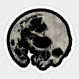 Vintage Skulls Moon Sticker